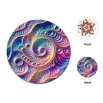 Abstract Fractal Art Swirl Pattern Playing Cards Single Design (Round)