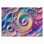 Abstract Fractal Art Swirl Pattern Large Glasses Cloth