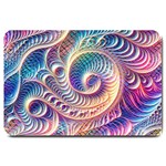 Abstract Fractal Art Swirl Pattern Large Doormat