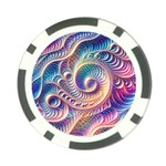 Abstract Fractal Art Swirl Pattern Poker Chip Card Guard