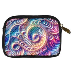 Abstract Fractal Art Swirl Pattern Digital Camera Leather Case from ArtsNow.com Back