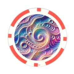 Abstract Fractal Art Swirl Pattern Poker Chip Card Guard (10 pack) from ArtsNow.com Front