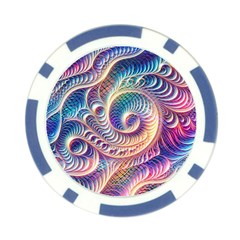 Abstract Fractal Art Swirl Pattern Poker Chip Card Guard (10 pack) from ArtsNow.com Front