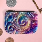 Abstract Fractal Art Swirl Pattern Mini Coin Purse