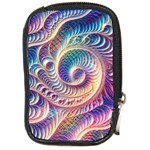 Abstract Fractal Art Swirl Pattern Compact Camera Leather Case