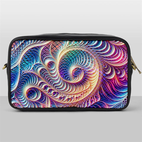 Abstract Fractal Art Swirl Pattern Toiletries Bag (One Side) from ArtsNow.com Front