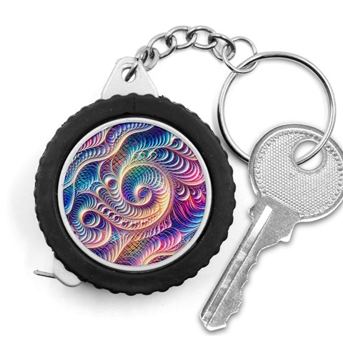 Abstract Fractal Art Swirl Pattern Measuring Tape from ArtsNow.com Front