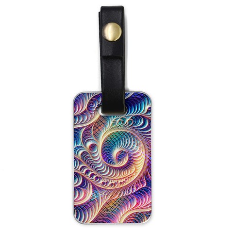 Abstract Fractal Art Swirl Pattern Luggage Tag (one side) from ArtsNow.com Front