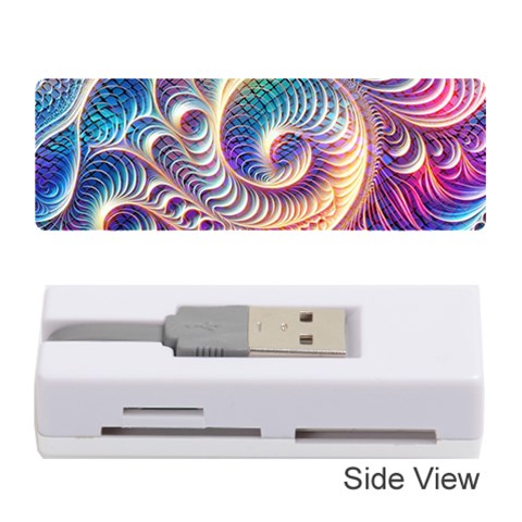 Abstract Fractal Art Swirl Pattern Memory Card Reader (Stick) from ArtsNow.com Front