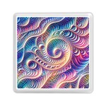 Abstract Fractal Art Swirl Pattern Memory Card Reader (Square)