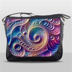 Abstract Fractal Art Swirl Pattern Messenger Bag