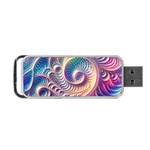 Abstract Fractal Art Swirl Pattern Portable USB Flash (One Side)