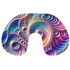 Abstract Fractal Art Swirl Pattern Travel Neck Pillow from ArtsNow.com Back