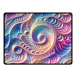 Abstract Fractal Art Swirl Pattern Two Sides Fleece Blanket (Small)