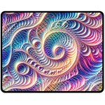 Abstract Fractal Art Swirl Pattern Two Sides Fleece Blanket (Medium)