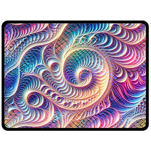 Abstract Fractal Art Swirl Pattern Two Sides Fleece Blanket (Large) from ArtsNow.com 80 x60  Blanket Front