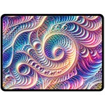 Abstract Fractal Art Swirl Pattern Two Sides Fleece Blanket (Large)