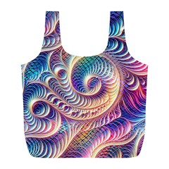 Abstract Fractal Art Swirl Pattern Full Print Recycle Bag (L) from ArtsNow.com Back