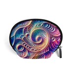 Abstract Fractal Art Swirl Pattern Accessory Pouch (Small)