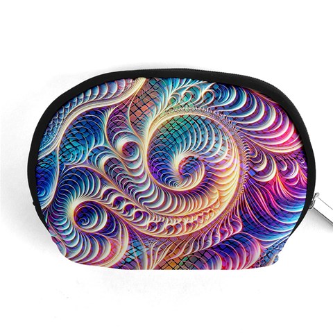 Abstract Fractal Art Swirl Pattern Accessory Pouch (Medium) from ArtsNow.com Front