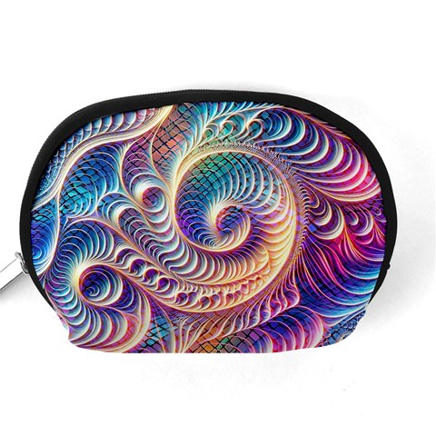 Abstract Fractal Art Swirl Pattern Accessory Pouch (Medium) from ArtsNow.com Back