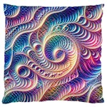 Abstract Fractal Art Swirl Pattern Standard Premium Plush Fleece Cushion Case (One Side)