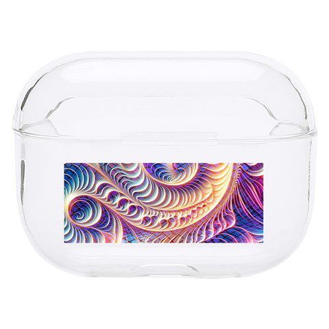 Abstract Fractal Art Swirl Pattern Hard PC AirPods Pro Case from ArtsNow.com Front