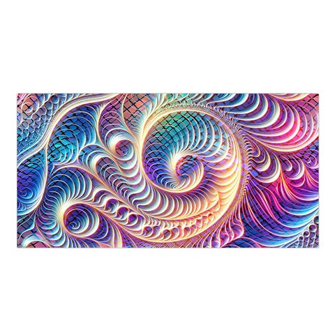 Abstract Fractal Art Swirl Pattern Satin Shawl 45  x 80  from ArtsNow.com Front