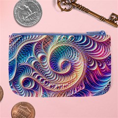 Abstract Fractal Art Swirl Pattern Large Coin Purse from ArtsNow.com Back