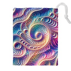 Abstract Fractal Art Swirl Pattern Drawstring Pouch (5XL) from ArtsNow.com Front