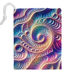 Abstract Fractal Art Swirl Pattern Drawstring Pouch (5XL) from ArtsNow.com Back