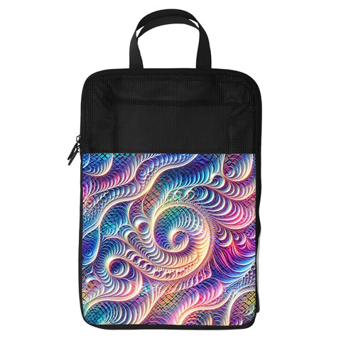 Abstract Fractal Art Swirl Pattern Foldable Shoe Storage Bag from ArtsNow.com Front