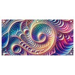 Abstract Fractal Art Swirl Pattern Banner and Sign 4  x 2 