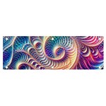 Abstract Fractal Art Swirl Pattern Banner and Sign 6  x 2 