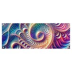 Abstract Fractal Art Swirl Pattern Banner and Sign 8  x 3 