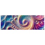 Abstract Fractal Art Swirl Pattern Banner and Sign 9  x 3 