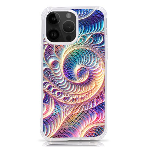 Abstract Fractal Art Swirl Pattern iPhone 14 Pro Max TPU UV Print Case from ArtsNow.com Front