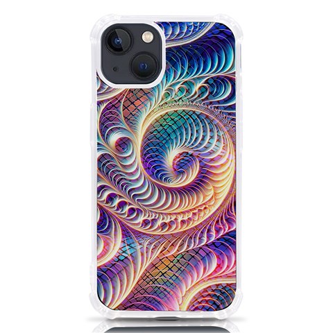 Abstract Fractal Art Swirl Pattern iPhone 13 TPU UV Print Case from ArtsNow.com Front