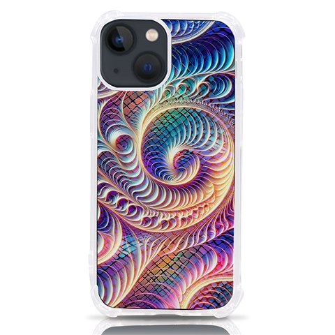 Abstract Fractal Art Swirl Pattern iPhone 13 mini TPU UV Print Case from ArtsNow.com Front