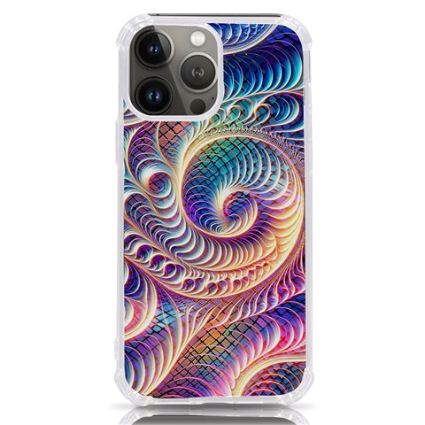 Abstract Fractal Art Swirl Pattern iPhone 13 Pro Max TPU UV Print Case from ArtsNow.com Front