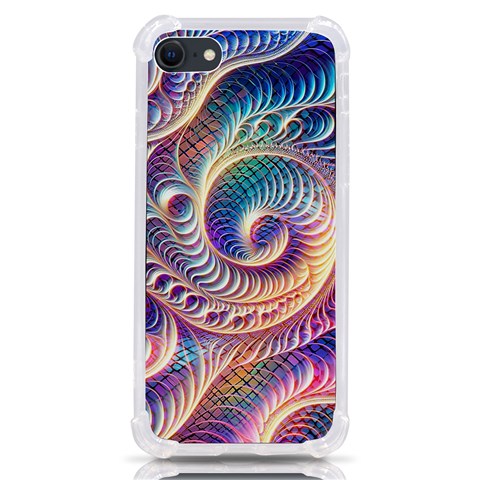 Abstract Fractal Art Swirl Pattern iPhone SE from ArtsNow.com Front