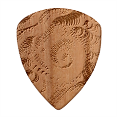 Abstract Fractal Art Swirl Pattern Guitar Shape Wood Guitar Pick Holder Case And Picks Set from ArtsNow.com Pick