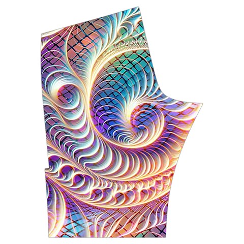 Abstract Fractal Art Swirl Pattern Men s Side Zip Front Pouch Ski And Snowboard Bib Pants	 from ArtsNow.com Back Left