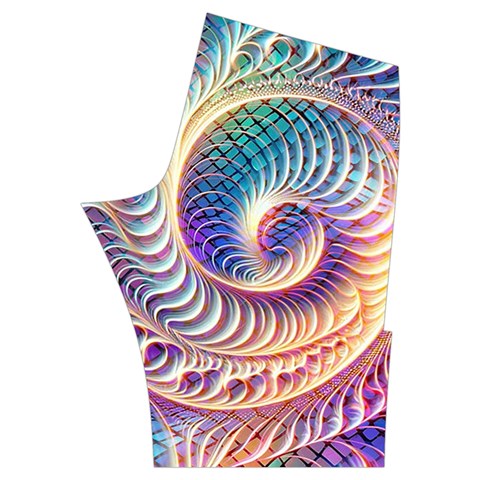 Abstract Fractal Art Swirl Pattern Men s Side Zip Front Pouch Ski And Snowboard Bib Pants	 from ArtsNow.com Back Right