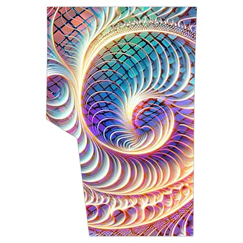 Abstract Fractal Art Swirl Pattern Men s Side Zip Front Pouch Ski And Snowboard Bib Pants	 from ArtsNow.com Back Right Center