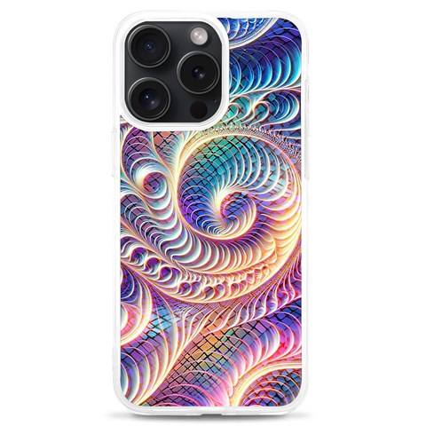 Abstract Fractal Art Swirl Pattern iPhone 15 Pro Max TPU UV Print Case from ArtsNow.com Front