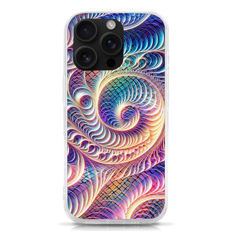 Abstract Fractal Art Swirl Pattern iPhone 16 Pro TPU UV Print Case from ArtsNow.com Front