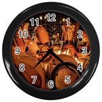 Candombe drums being tempered, montevideo, uruguay Wall Clock (Black)