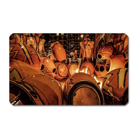 Candombe drums being tempered, montevideo, uruguay Magnet (Rectangular) from ArtsNow.com Front