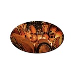 Candombe drums being tempered, montevideo, uruguay Sticker Oval (100 pack)